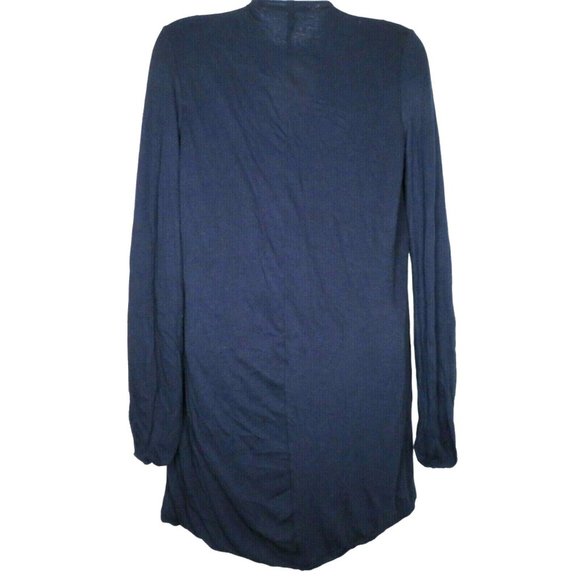 Neal Sperling Open Drape Front Angora Cardigan Sweater M Navy Blue USA Made VTG - Picture 7 of 10